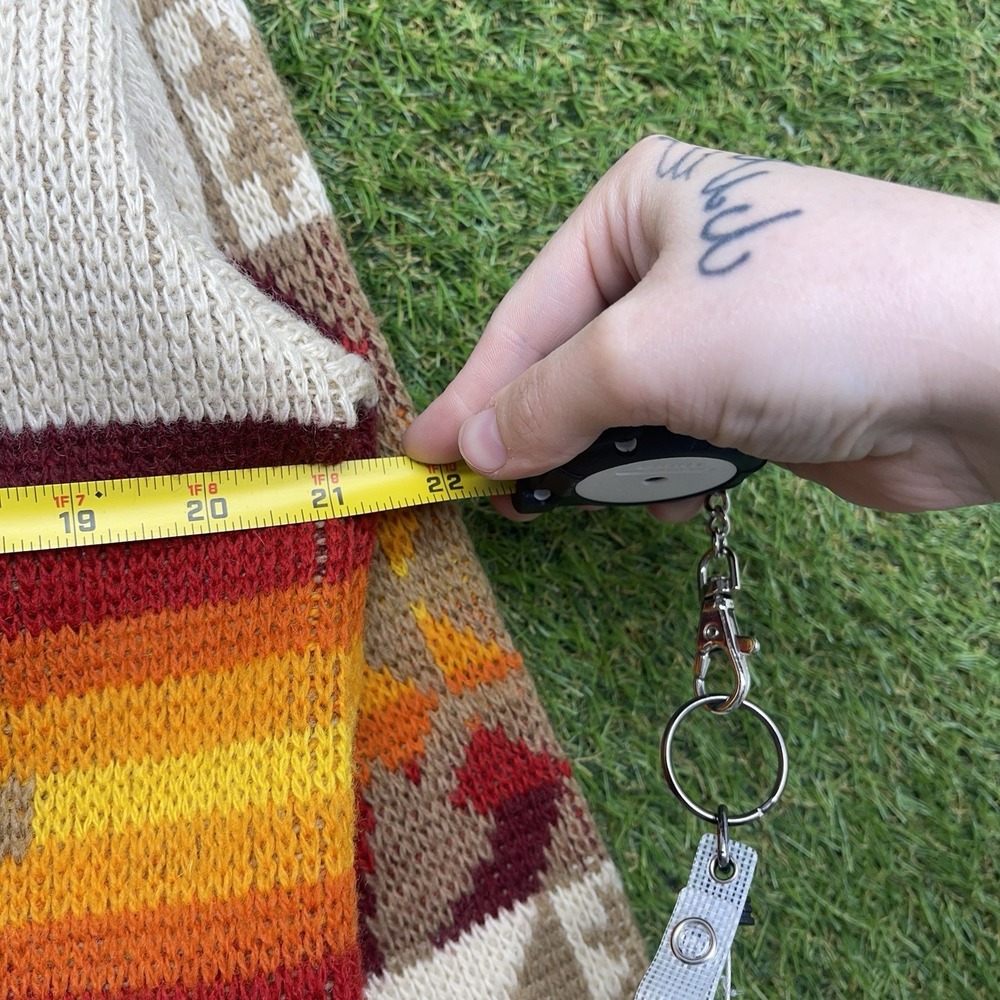 Vintage Pendleton Sweater Mens Small Aztec Cardigan 100% Virgin Wool Original - Picture 5 of 14
